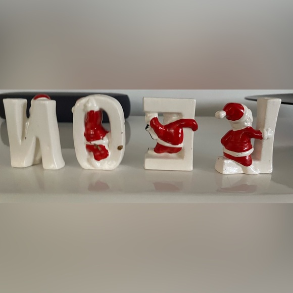 Festive Vintage Santa Candle Holder